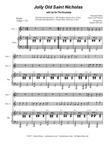Jolly Old Saint Nicholas with Up On The Housetop: Duet for flexible instrumentation by Benjamin Russel Hanby, James Lord Pierpont