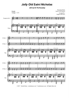 Jolly Old Saint Nicholas with Up On The Housetop: Duet for Bb-trumpet by Benjamin Russel Hanby, James Lord Pierpont