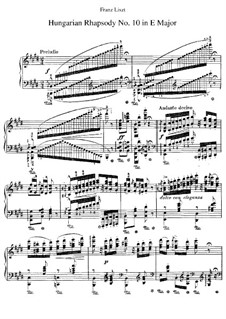 No.10 in E Major, S.244: For piano by Franz Liszt