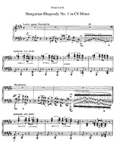 No.1 in C Sharp Minor, S.244: For piano by Franz Liszt