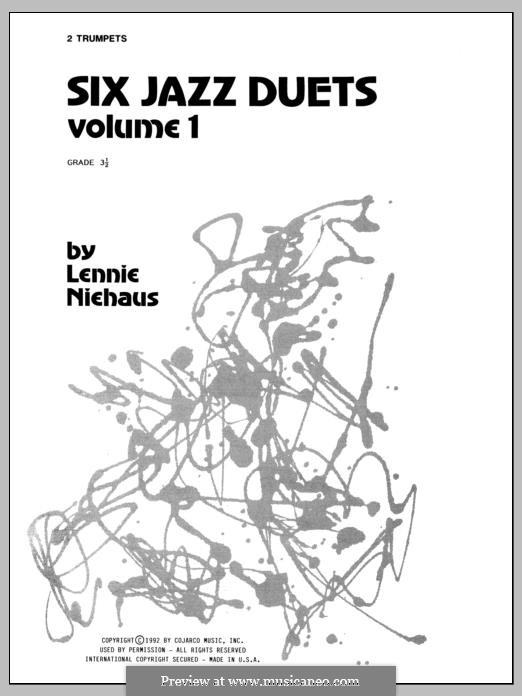 Six Jazz Duets: Volume 1, for trumpets by Lennie Niehaus