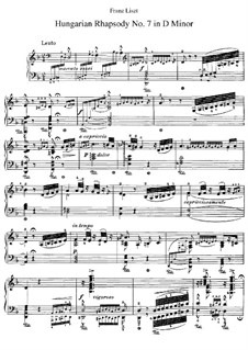 No.7 in D Minor, S.244: For piano by Franz Liszt