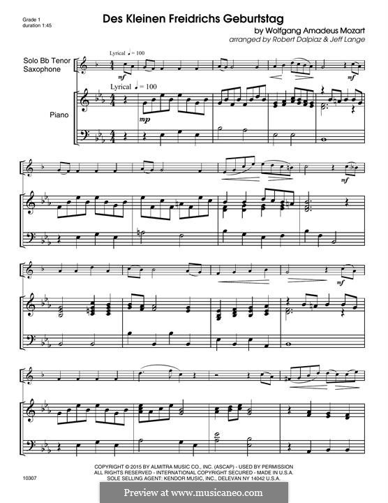 Kendor Debut Solos: Bb tenor sax - piano accompaniment by Jeff Lange, Robert Dalpiaz