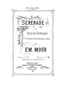 Serenade for String Orchestra, Op.16: Violin I part by Emanuel Moór