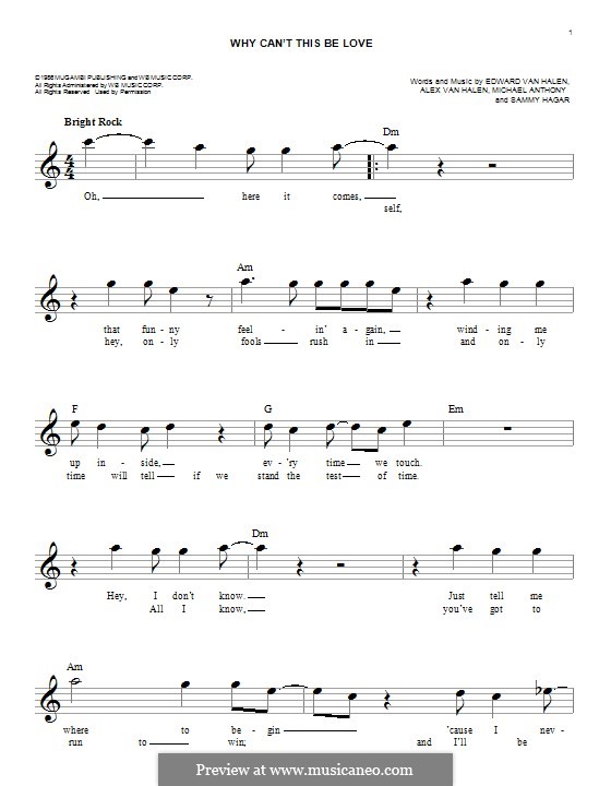 Why Can't This Be Love (Van Halen) by A.V. Halen, E.V. Halen, M