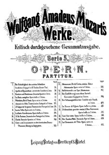 Overture: Full score by Wolfgang Amadeus Mozart