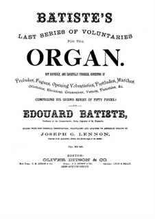 Voluntaries for Organ. Book II, Op.42: Voluntaries for Organ. Book II by Edouard Batiste