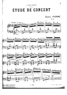 Étude de concert, Op.13: For piano by Gabriel Pierné