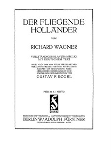 Complete Opera: Piano-vocal score by Richard Wagner