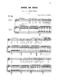 Three Songs, Op.7: No.1 Après un rêve, for medium voice by Gabriel Fauré