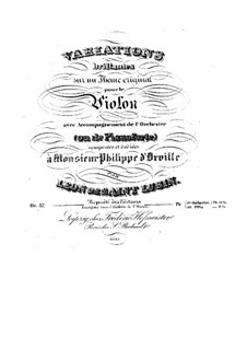 Variations Brilliant for Violin and Orchestra, Op.37: Variations Brilliant for Violin and Orchestra by Léon de Saint-Lubin