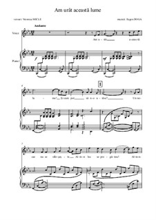 Am urât această lume: For voice and piano by Eugen Doga