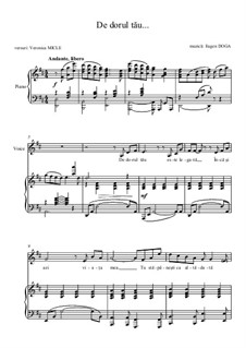 De dorul tău: For voice and piano by Eugen Doga