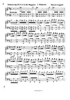 Sinfonia No.11 in Re Maggiore, Op.152: Sinfonia No.11 in Re Maggiore by Marzia Gaggioli