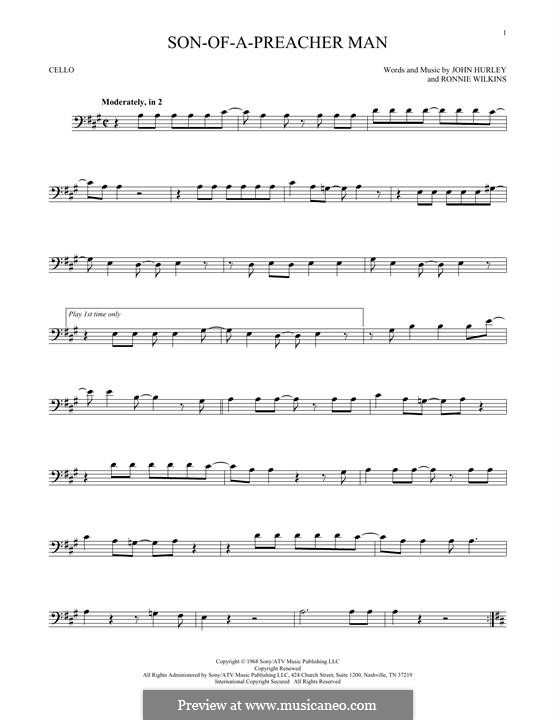 Son of a Preacher Man (Dusty Springfield): For cello by John Hurley, Ronnie Wilkins