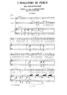Del tempio al limitar: Piano-vocal score by Georges Bizet