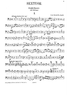 Sextet for Piano and Strings No.3, Op.43: Double bass ad libitum part by René de Boisdeffre