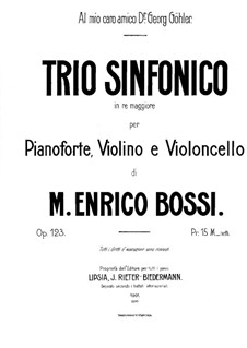 Trio Symphonic for Piano, Violin and Cello, Op.123: Cello part by Marco Enrico Bossi