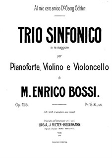 Trio Symphonic for Piano, Violin and Cello, Op.123: Violin part by Marco Enrico Bossi