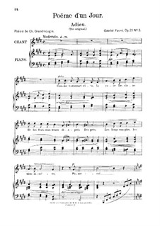rencontre faure sheet music
