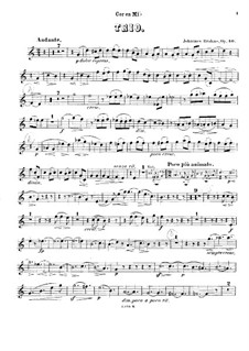Trio for French Horn (or Cello), Violin and Piano, Op.40: French horn part by Johannes Brahms