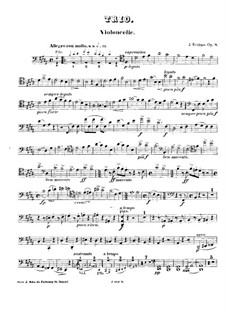 Piano Trio No.1 in B Major, Op.8: Cello part by Johannes Brahms
