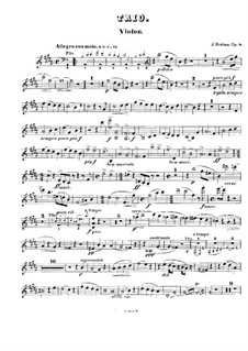 Piano Trio No.1 in B Major, Op.8: Violin part by Johannes Brahms