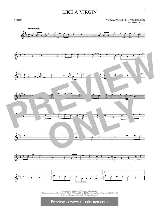 Like a Virgin (Madonna): For violin by Billy Steinberg, Tom Kelly