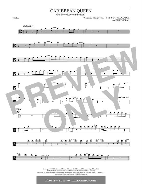 Caribbean Queen (No More Love on the Run): For viola by Keith Vincent Alexander