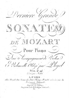 Derniere grande sonate de Mozart: Derniere grande sonate de Mozart by Anton Eberl
