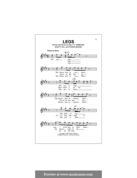 ZZ Top Legs Lyrics