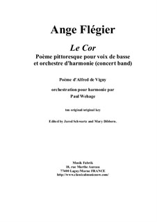 Le Cor: For bass voice and concert band by Ange Flégier