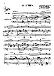 Pensées fugitives, Op.30: Abschied, für Violine und Klavier by Stephen Heller, Heinrich Wilhelm Ernst