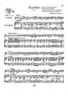 Pensées fugitives, Op.30: Juquiétude, for violin and piano by Stephen Heller, Heinrich Wilhelm Ernst