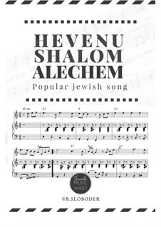 Hevenu Shalom Alechem: For solo and piano by folklore