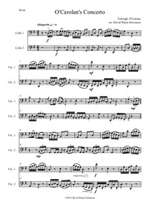 O Carolan's Concerto: For two cellos by Turlough O'Carolan