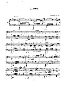 L'Adieu, Op.18: For piano by Rene Favarger