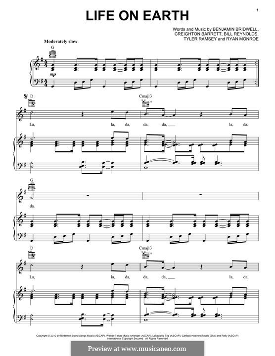 Life on Earth (Band of Horses) by B. Bridwell, C. Barrett, B. Reynolds