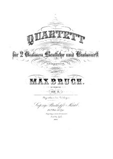 String Quartet No.1 in C Minor, Op.9: Viola part by Max Bruch