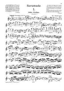 Serenade in A Minor, Op.75: Solo part by Max Bruch