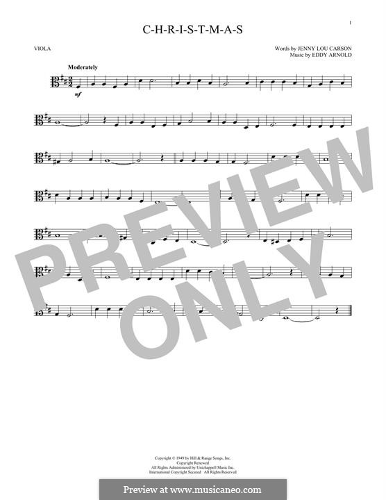 C-H-R-I-S-T-M-A-S (Perry Como): For viola by Eddy Arnold