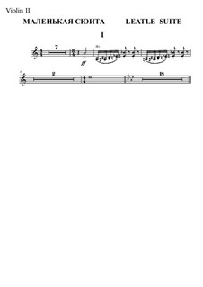 Little suite for string: Movement I – violin II part by Vladimir Polionny