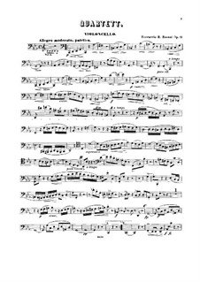 String Quartet No.1 in C Minor, BV 208 Op.19: Cello part by Ferruccio Busoni