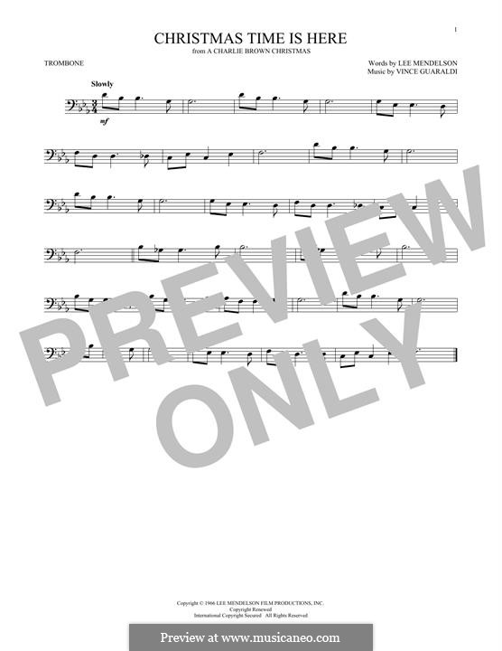 Instrumental version: For trombone by Vince Guaraldi