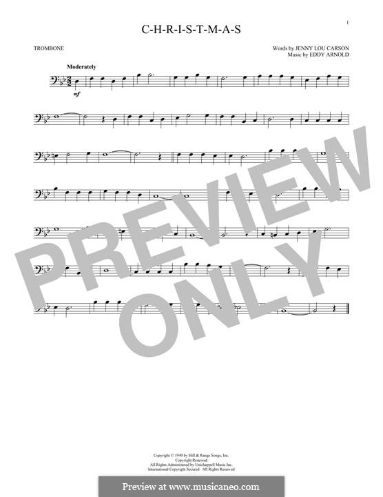 C-H-R-I-S-T-M-A-S (Perry Como): For trombone by Eddy Arnold