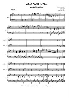 What Child is This with We Three Kings: For brass quartet by Unknown (works before 1850), John H. Hopkins Jr.