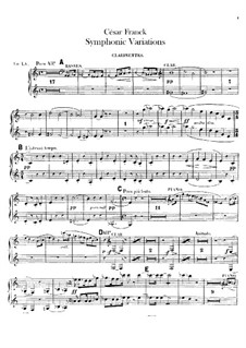 Symphonic Variations, M.46: Clarinets parts by César Franck