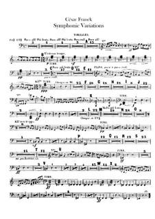 Symphonic Variations, M.46: Timpani parts by César Franck