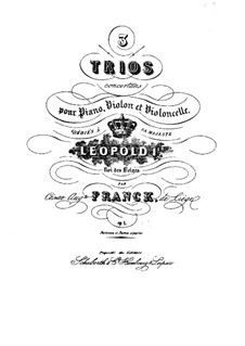 Three Concert Trios for Violin, Cello and Piano, Op.1: Trio No.3 in D Major – cello part by César Franck