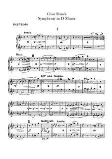 Simphony in D Minor, Op.48: Oboes and cor anglais parts by César Franck